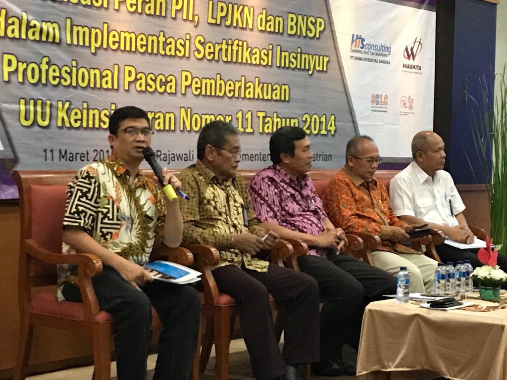 Harmonisasi Peran PII, LPJKN dan BNSP dalam Implementasi Sertifikasi Insinyur Profesional